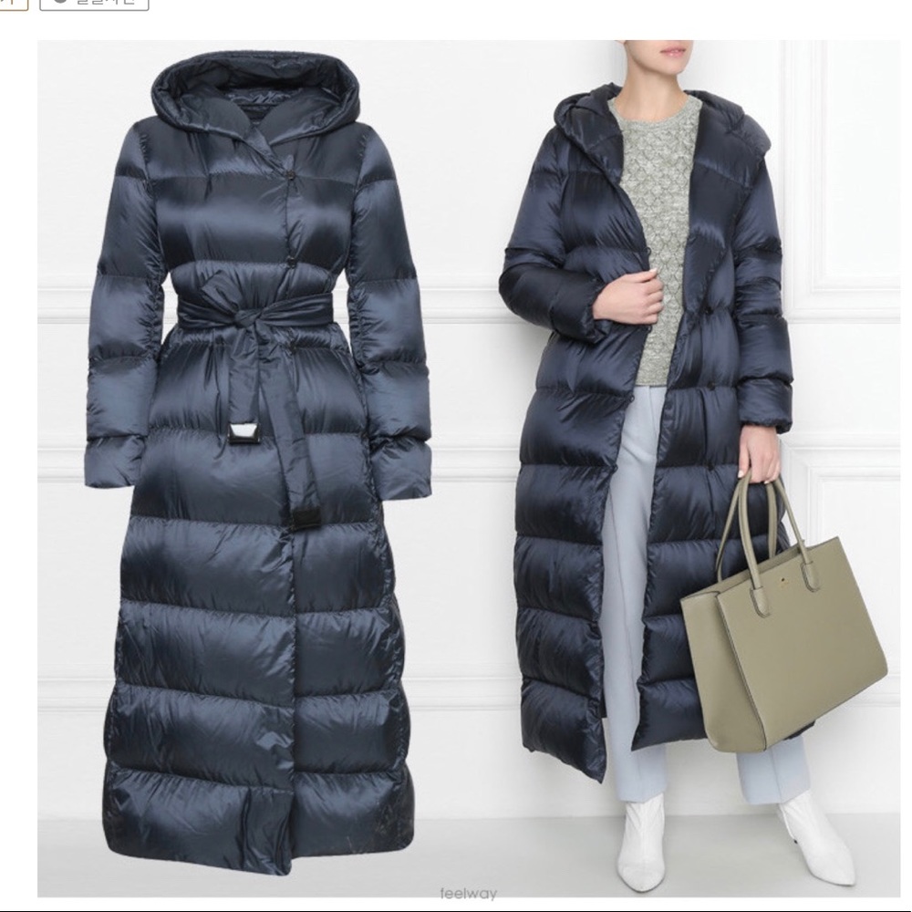 MaxMara Navy Puffer Coat